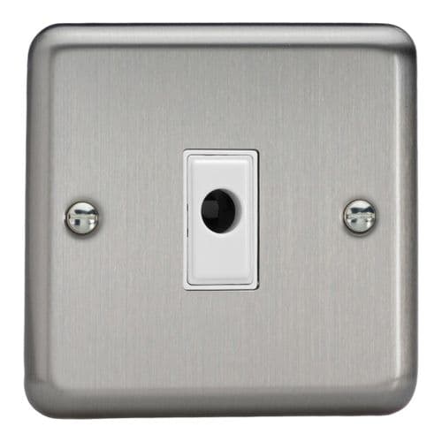 Varilight XSFOW Classic Matt Chrome 1 Gang 16A Flex Outlet Plate