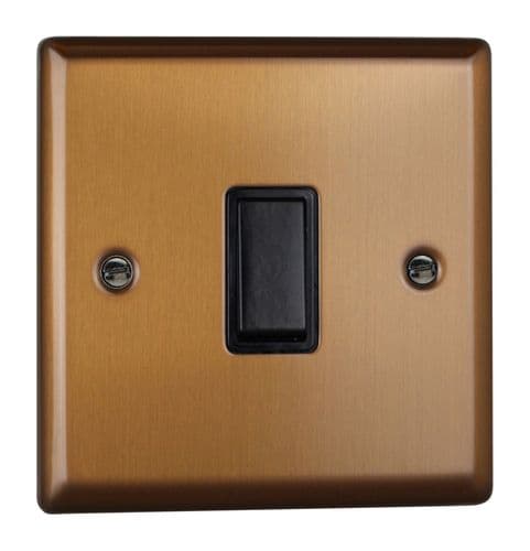 Varilight XY1B.BZ Urban Brushed Bronze 1 Gang 10A 1 or 2 Way Rocker Light Switch