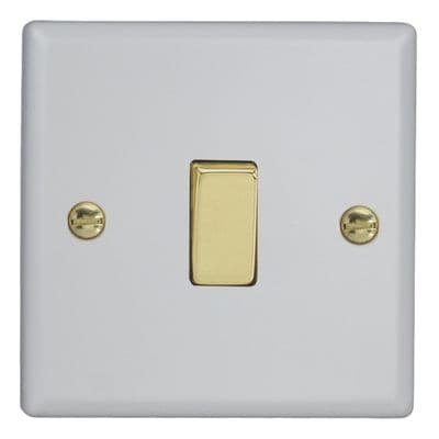 Varilight XY1V.MW Vogue Matt White 1 Gang 10A 2 Way Rocker Light Switch