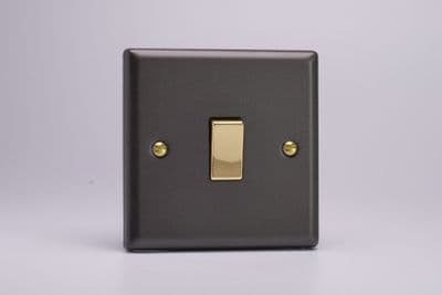 Varilight XY1V.SL Vogue Slate 1 Gang 10A 1 or 2 Way Rocker Light Switch