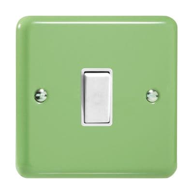 Varilight XY1W.BG Lily Pastel Beryl Green 1 Gang 10A 1 or 2 Way Rocker Light Switch