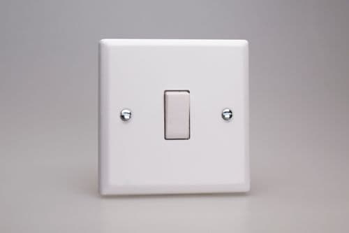 Varilight XY1W.CW Urban Chalk White 1 Gang 10A 1 or 2 Way Rocker Light Switch