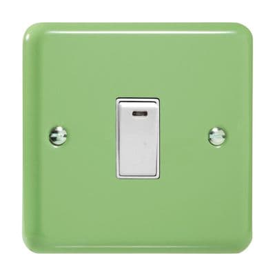 Varilight XY20NW.BG Lily Pastel Beryl Green 1 Gang 20A Double Pole Switch + Neon Indicator