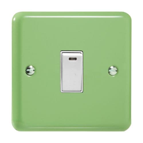 Varilight XY20NW.BG Lily Pastel Beryl Green 1 Gang 20A Double Pole Switch + Neon Indicator