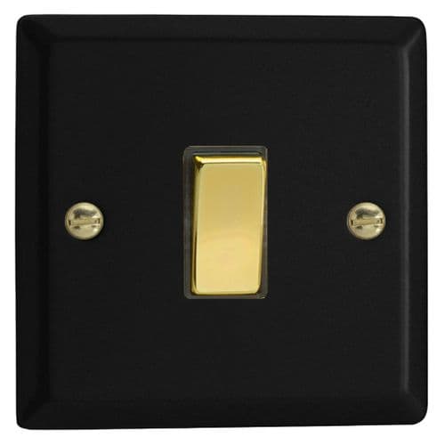 Varilight XY20V.MB Vogue Matt Black 1 Gang 20A Double Pole Rocker Light Switch