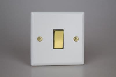Varilight XY20V.MW Vogue Matt White 1 Gang 20A Double Pole Rocker Light Switch