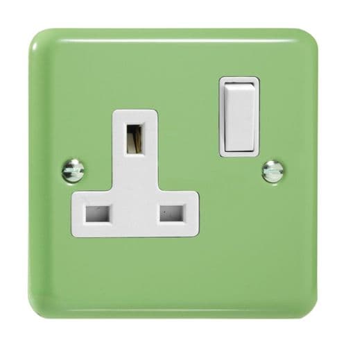 Varilight XY4W.BG Lily Pastel Beryl Green 1 Gang 13A DP Single Switched Plug Socket