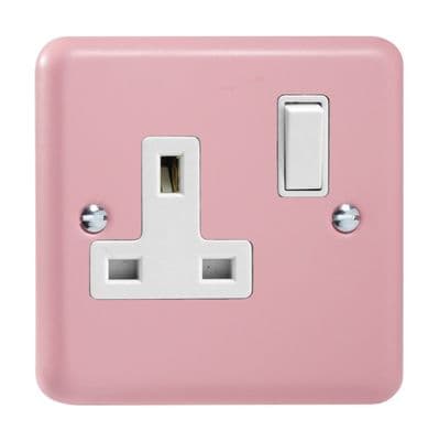 Varilight XY4W.RP Lily Pastel Rose Pink 1 Gang 13A DP Single Switched Plug Socket