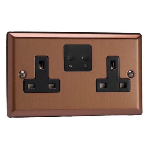 Varilight XY5VSB.BZ Urban Brushed Bronze 2 Gang 13A Wi-Fi Socket for V-Pro Smart Supla