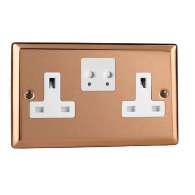 Varilight XY5VSW.CU Urban Polished Copper 2 Gang 13A Wi-Fi Socket for V-Pro Smart Supla