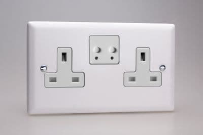 Varilight XY5VSW.CW Urban Chalk White 2 Gang 13A Wi-Fi Socket for V-Pro Smart Supla