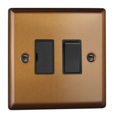 Varilight XY6B.BZ Urban Brushed Bronze 1 Gang 13A Switched Fused Spur