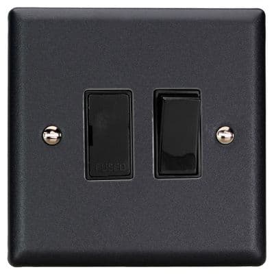 Varilight XY6B.MB Urban Matt Black 1 Gang 13A Switched Fused Spur