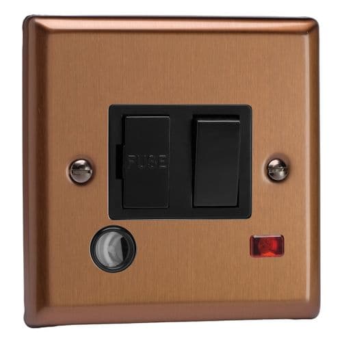 Varilight XY6FONB.BZ Urban Brushed Bronze 13A Fused Spur + Neon + Flex Outlet