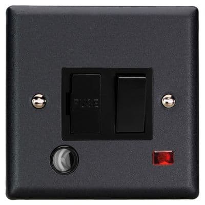Varilight XY6FONB.MB Urban Matt Black 13A Fused Spur + Neon + Flex Outlet