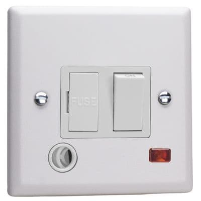 Varilight XY6FONW.CW Urban Chalk White 13A Fused Spur + Neon + Flex Outlet