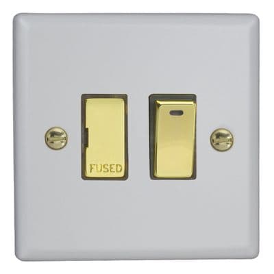 Varilight XY6NV.MW Vogue Matt White 13A Switched Fused Spur + Neon