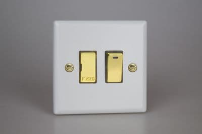 Varilight XY6NV.MW Vogue Matt White 13A Switched Fused Spur + Neon