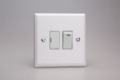 Varilight XY6NW.CW Urban Chalk White 1 Gang 13A Switched Fused Spur + Neon
