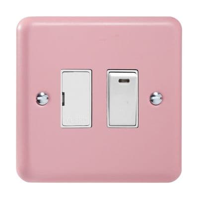 Varilight XY6NW.RP Lily Pastel Rose Pink 1 Gang 13A Switched Fused Spur + Neon