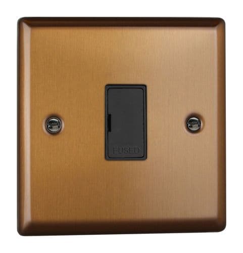 Varilight XY6UB.BZ Urban Brushed Bronze 1 Gang 13A Unswitched Fused Spur