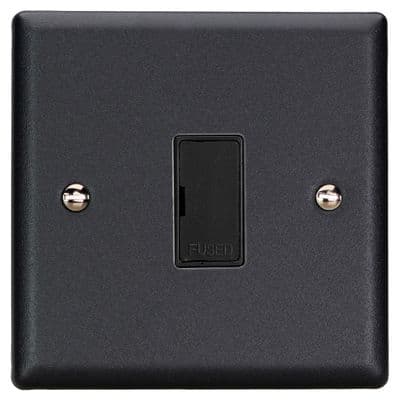 Varilight XY6UB.MB Urban Matt Black 1 Gang 13A Unswitched Fused Spur