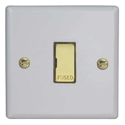 Varilight XY6UV.MW Vogue Matt White 1 Gang 13A Unswitched Fused Spur
