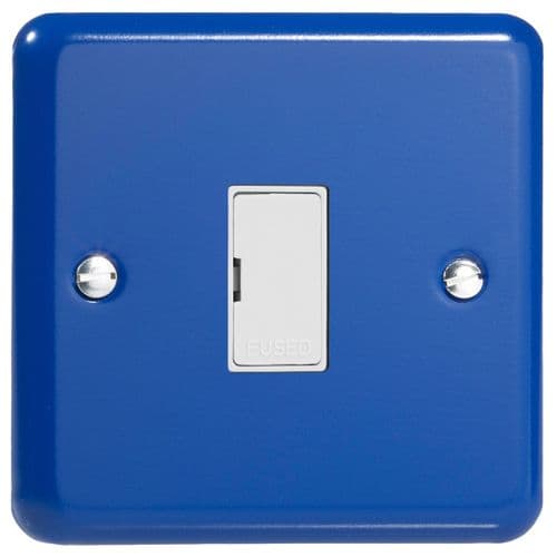 Varilight XY6UW.RB Lily Primary Reflex Blue 1 Gang 13A Unswitched Fused Spur