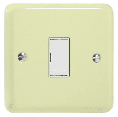 Varilight XY6UW.WC Lily Primary White Chocolate 1 Gang 13A Unswitched Fused Spur