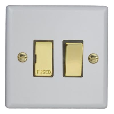 Varilight XY6V.MW Vogue Matt White 13A Switched Fused Spur
