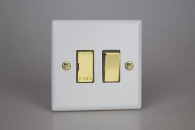 Varilight XY6V.MW Vogue Matt White 13A Switched Fused Spur