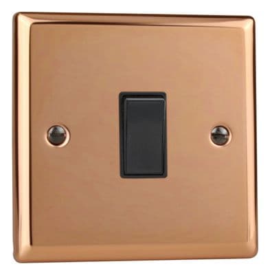 Varilight XY7B.CU Urban Polished Copper 1 Gang 10A Intermediate Rocker Light Switch