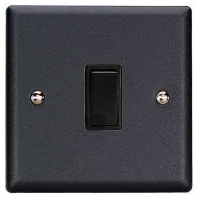 Varilight XY7B.MB Urban Matt Black 1 Gang 10A Intermediate Rocker Light Switch