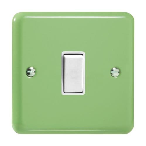 Varilight XY7W.BG Lily Pastel Beryl Green 1 Gang 10A Intermediate Rocker Light Switch