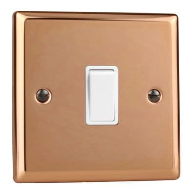 Varilight XY7W.CU Urban Polished Copper 1 Gang 10A Intermediate Rocker Light Switch