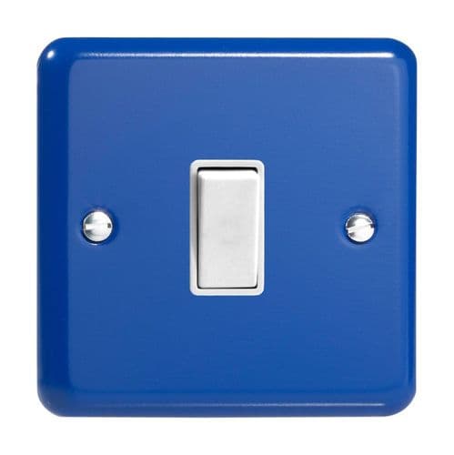 Varilight XY7W.RB Lily Primary Reflex Blue 1 Gang 10A Intermediate Rocker Light Switch