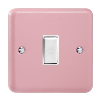 Varilight XY7W.RP Lily Pastel Rose Pink 1 Gang 10A Intermediate Rocker Light Switch