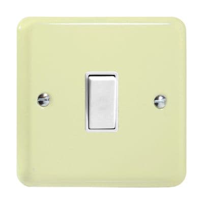 Varilight XY7W.WC Lily Pastel White Chocolate 1 Gang 10A Intermediate Rocker Light Switch