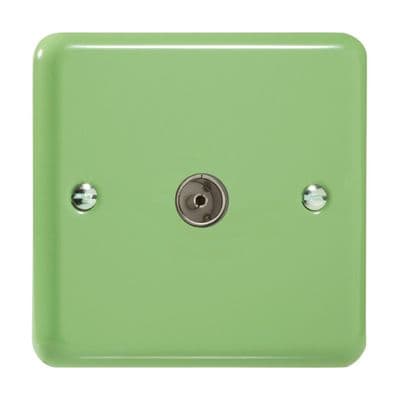 Varilight XY8.BG Lily Pastel Beryl Green 1 Gang Co-Axial TV Socket
