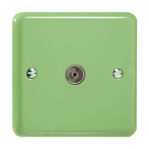 Varilight XY8.BG Lily Pastel Beryl Green 1 Gang Co-Axial TV Socket