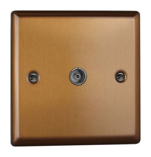 Varilight XY8.BZ Urban Brushed Bronze 1 Gang Co-Axial TV Socket