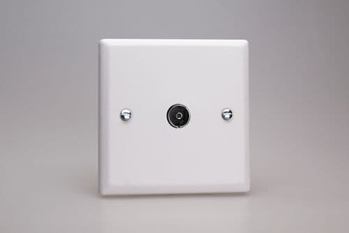 Varilight XY8.CW Urban Chalk White 1 Gang Co-Axial TV Socket