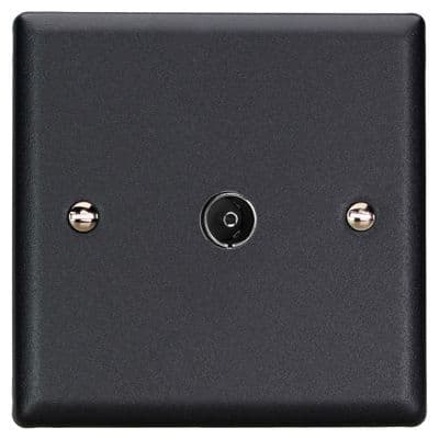 Varilight XY8.MB Urban Matt Black 1 Gang Co-Axial TV Socket