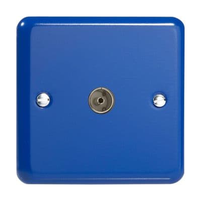 Varilight XY8.RB Lily Primary Reflex Blue 1 Gang Co-Axial TV Socket
