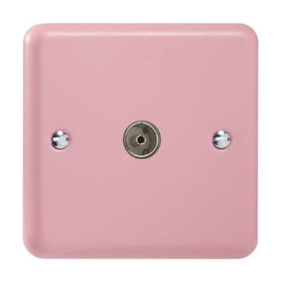 Varilight XY8.RP Lily Pastel Rose Pink 1 Gang Co-Axial TV Socket