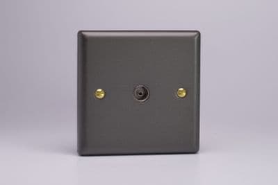 Varilight XY8.SL Vogue Slate 1 Gang Co-Axial TV Socket