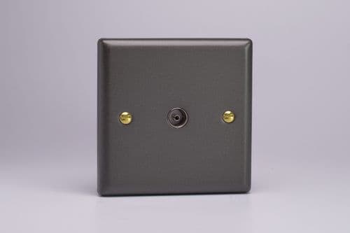 Varilight XY8.SL Vogue Slate 1 Gang Co-Axial TV Socket