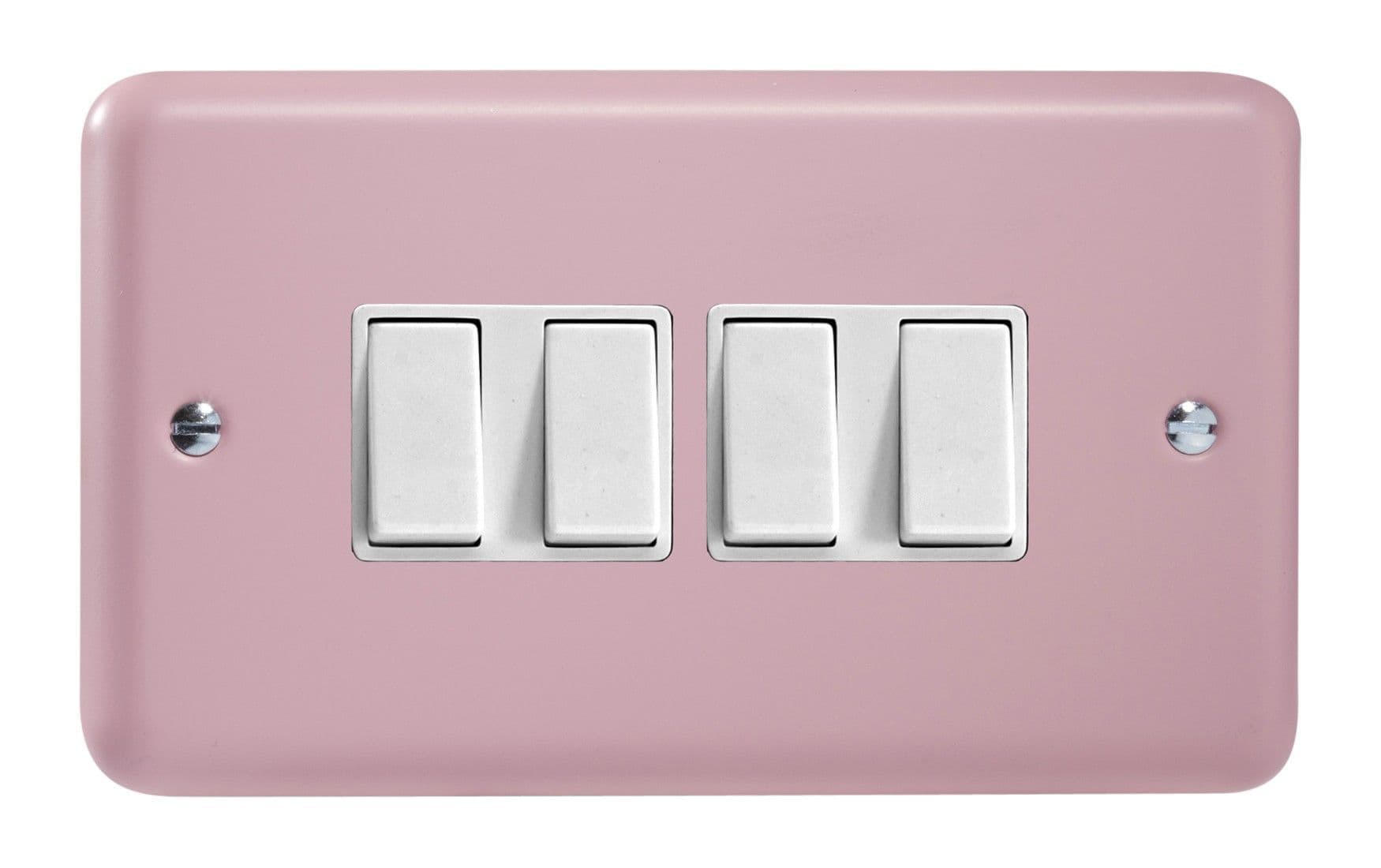 Varilight XY2W RP Lily Pastel Rose Pink 2 Gang 10A 1 or 2 Way