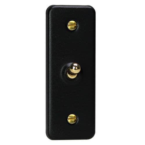 Varilight XYAT1V.MB Vogue Matt Black 1 Gang 10A 1 or 2 Way Toggle Architrave Switch