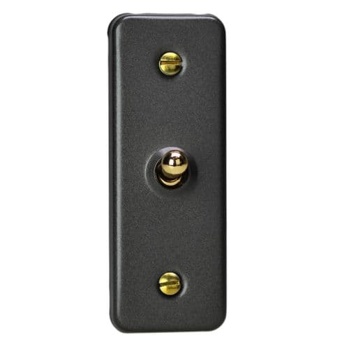 Varilight XYAT1V.SL Vogue Slate 1 Gang 10A 1 or 2 Way Toggle Architrave Switch